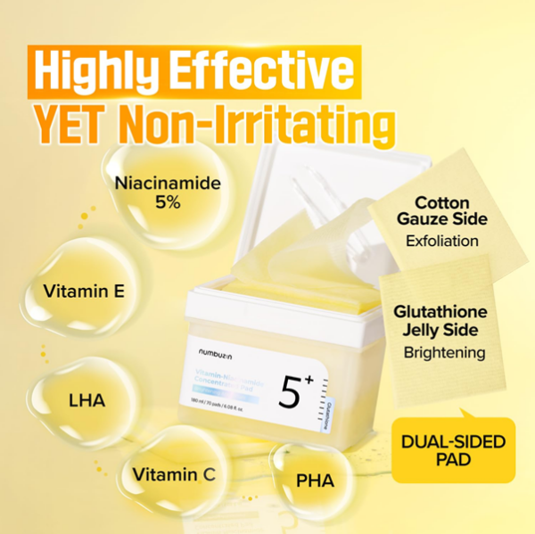 [Numbuzin] No.5 Vitamin-Niacinamide Concentrated Pad - Imagen 2