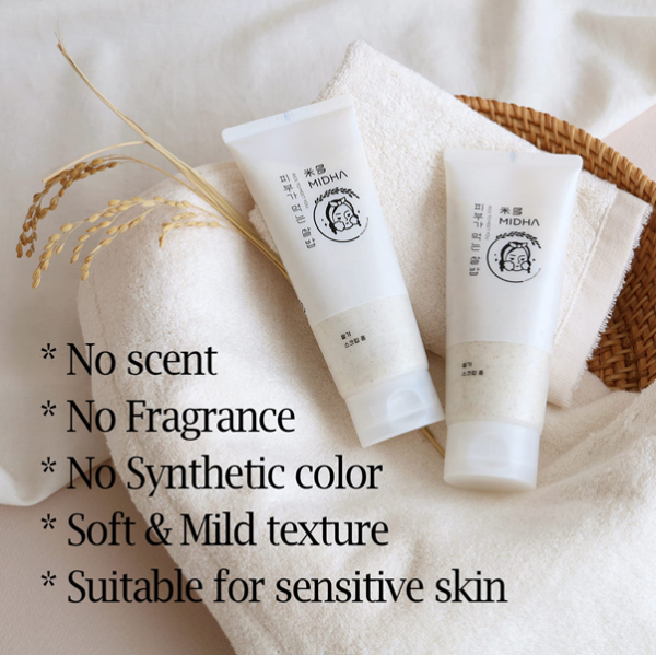 [Midha] Rice Bran Scrub Foam - Imagen 2