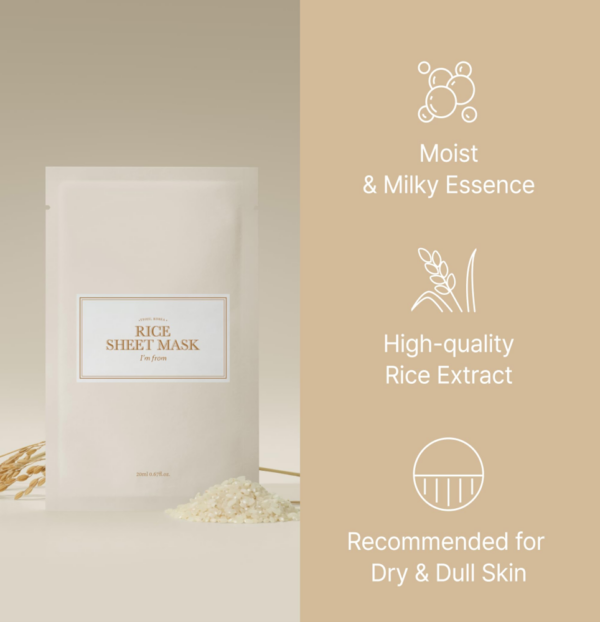 [I´m From] Rice Sheet Mask - Imagen 2