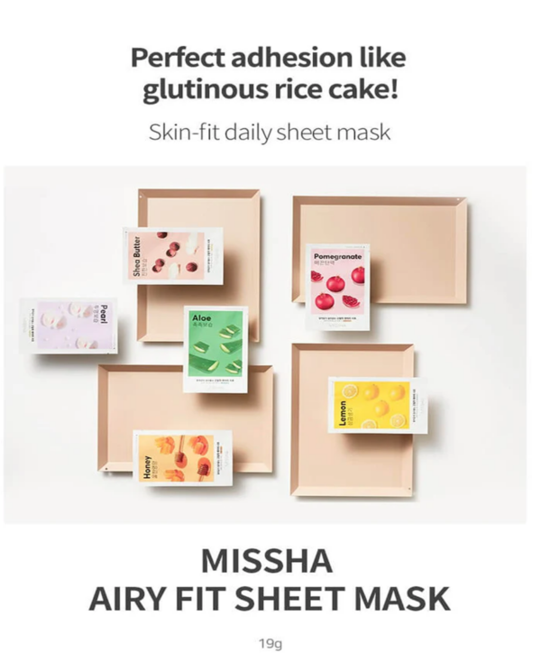 [Missha] Airy Fit Sheet Mask (4 Types) - Imagen 3