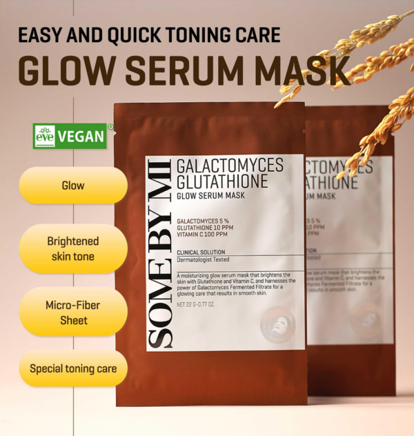 [Some By Mi] Galactomyces Glutathione Glow Serum Mask - Imagen 3